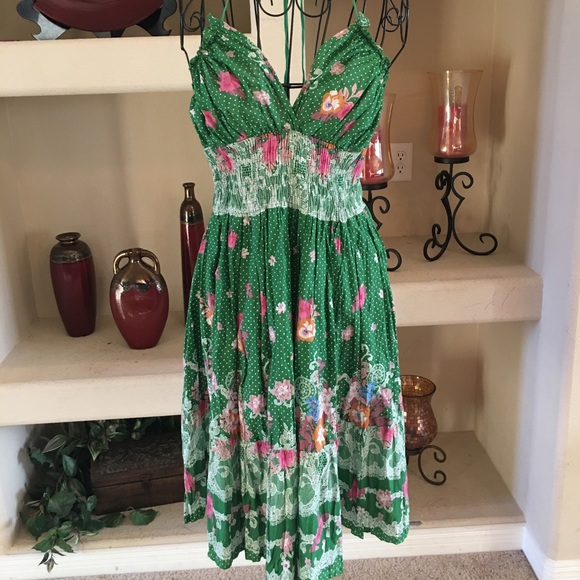 Forever 21 green Floral summer dress - Picture 2 of 4