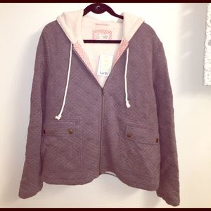 Anthropologie Quilted Saturday Sunday Zip Fleece