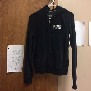 Victoria's Secret PINK Velvet Zip-Up Hopdie