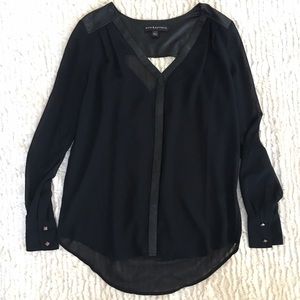 Rock and Republic Black Sheer Top