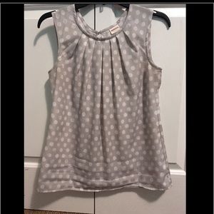 Grey polka dotted shirt