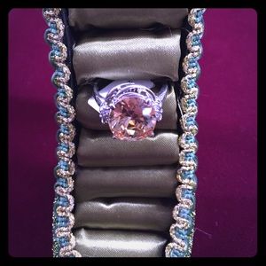 Sterling sliver yellow citron ring