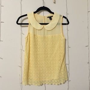 Summer-y yellow eyelet peplum