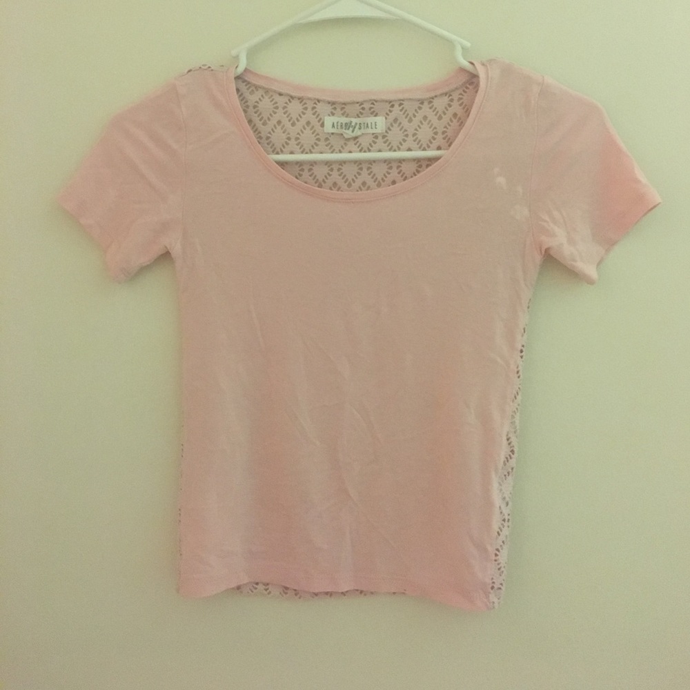 Aeropostale Juniors Geometric Cutout Shirt