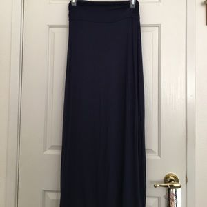 Navy blue long skirt