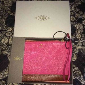 Fossil pink wristlet BNIB