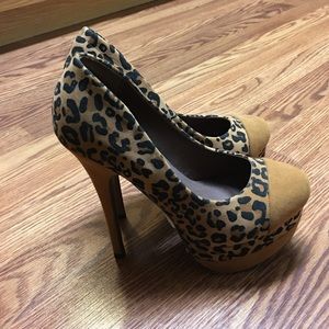 Leopard Print Platform Heels