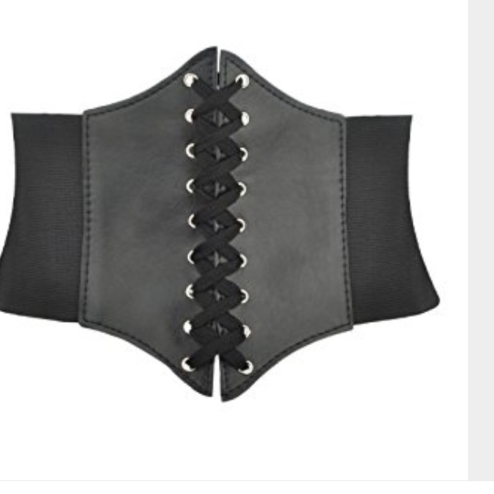 Black corset belt