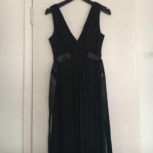 Floor length black gown
