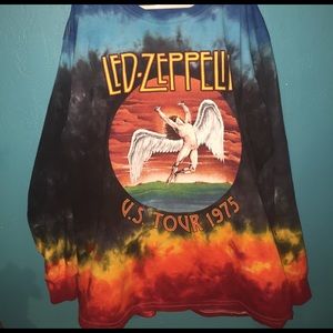 Led Zeppelin tie-dye long sleeve t