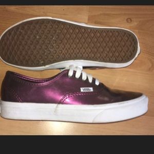 Holographic pink/burgundy/magenta Vans