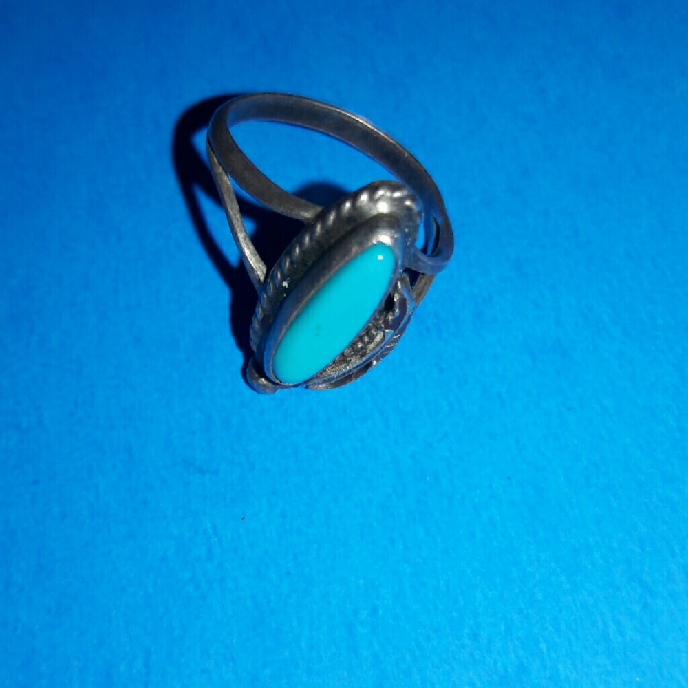Robins egg blue turquoise sz5 Navajo sterling 925