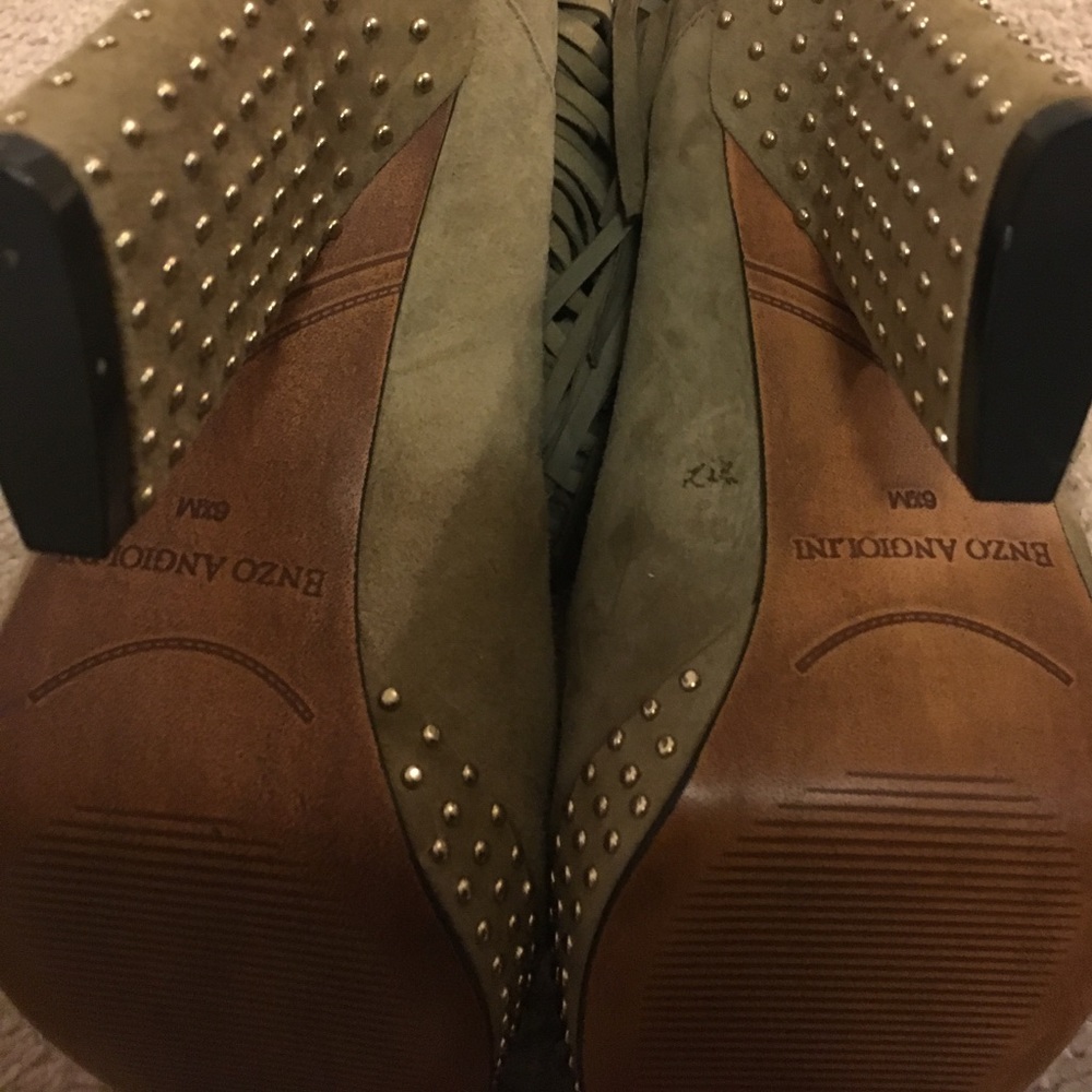 Enzo Angiolini Fringe Heel Boots size 6.5 - Picture 3 of 4