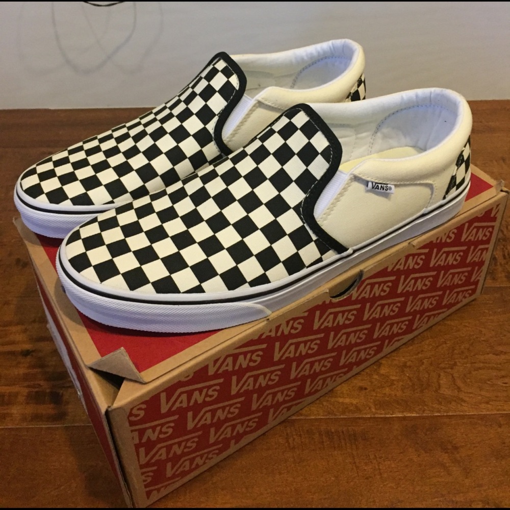 Vans checkerboard slip on