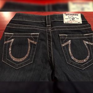 True Religion crystal logo jeans