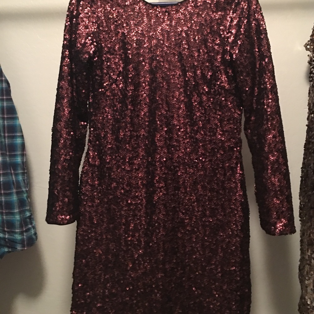 ***SOLD****Purple sequin minidress