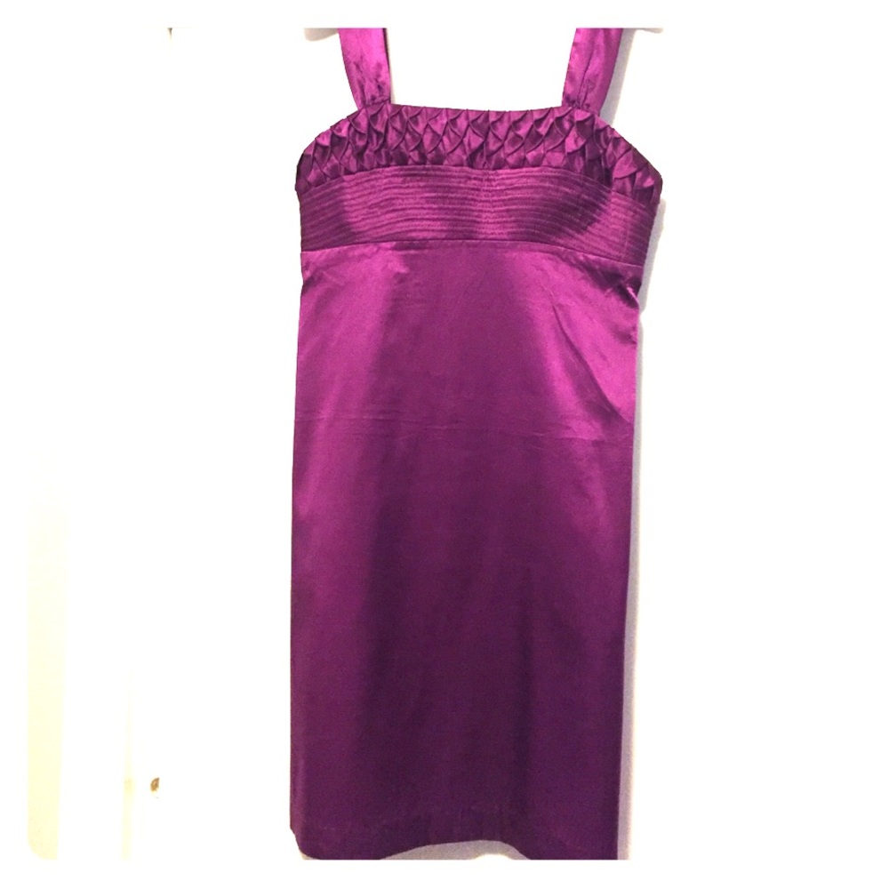 Magenta silk cocktail dress