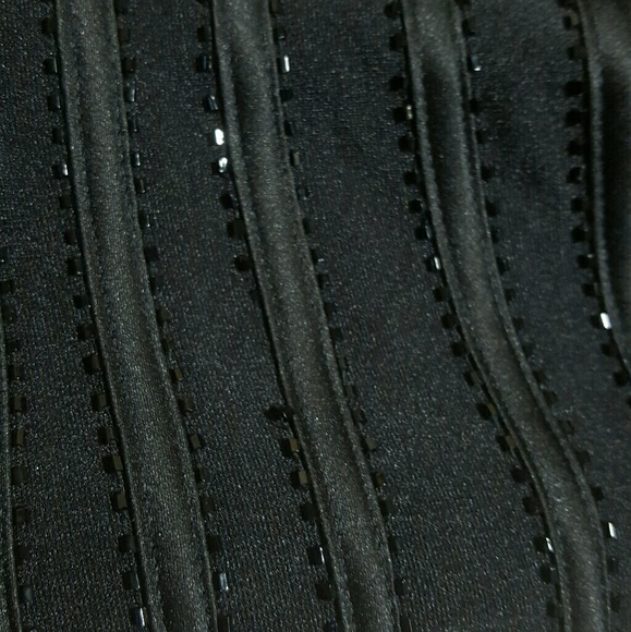 JC COLLECTIONS - Black Beaded Prom Dress - Picture 2 of 2