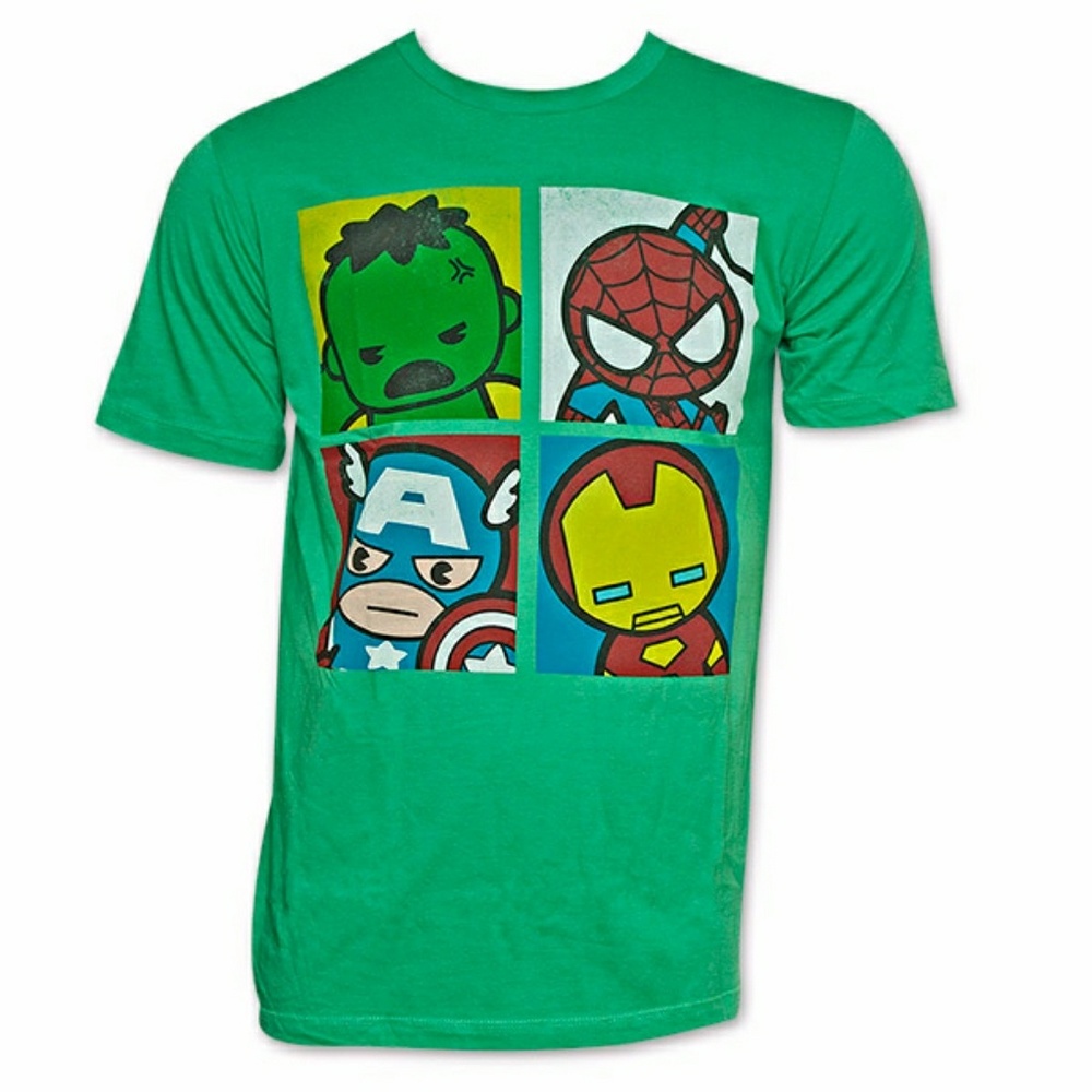 NEW! Marvel Chibi squares shirt