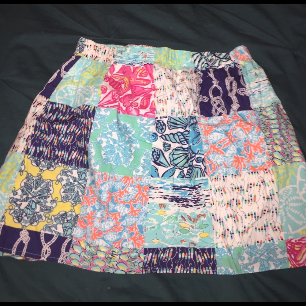 Lilly Pulitzer Stretch Patchwork Skirt - L