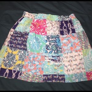 Lilly Pulitzer Stretch Patchwork Skirt - L