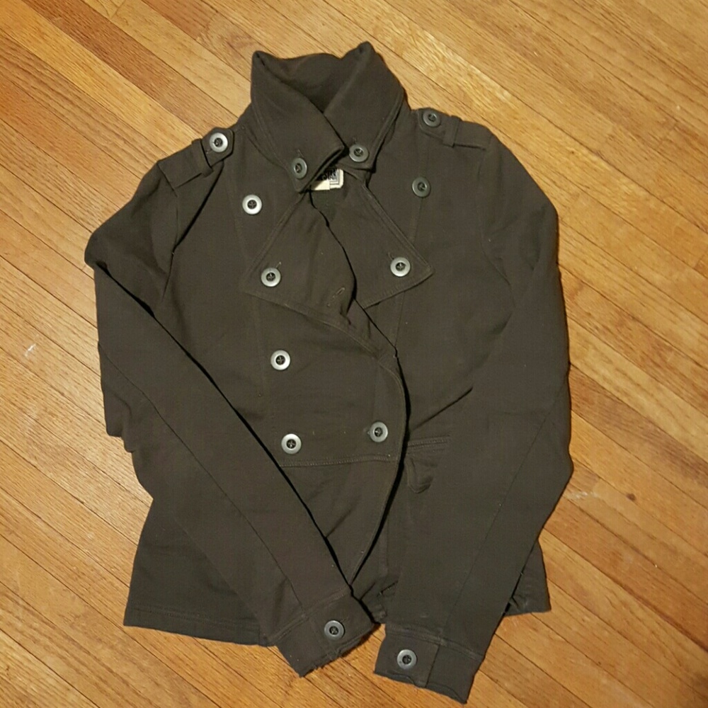 Button-up sweatshirt jacket