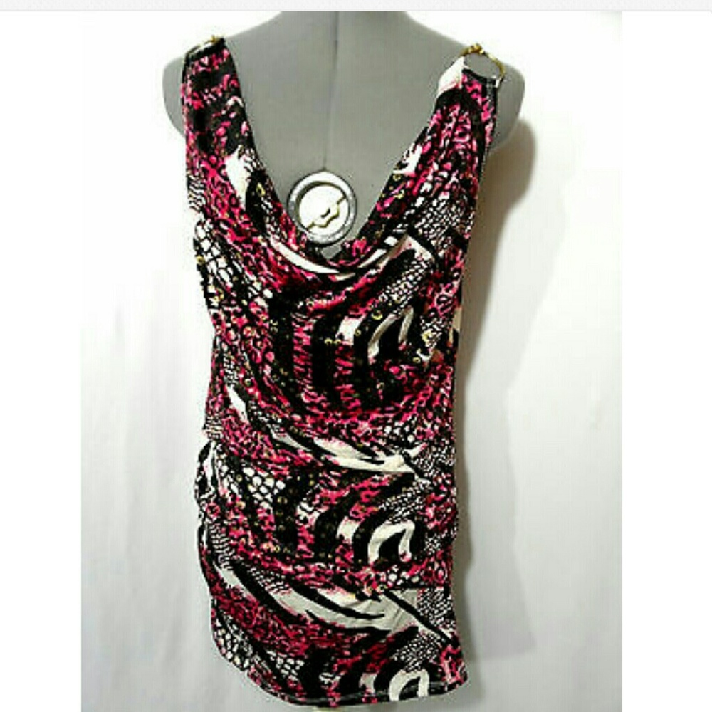 BACCI Animal Print Convertible MINIDress Pink SXL