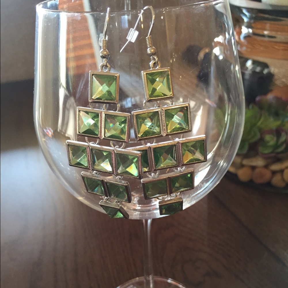 Dangle Earrings Blue/Teal/Greenish