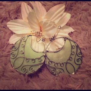 Turquoise earrings from Ten Thousand Villages