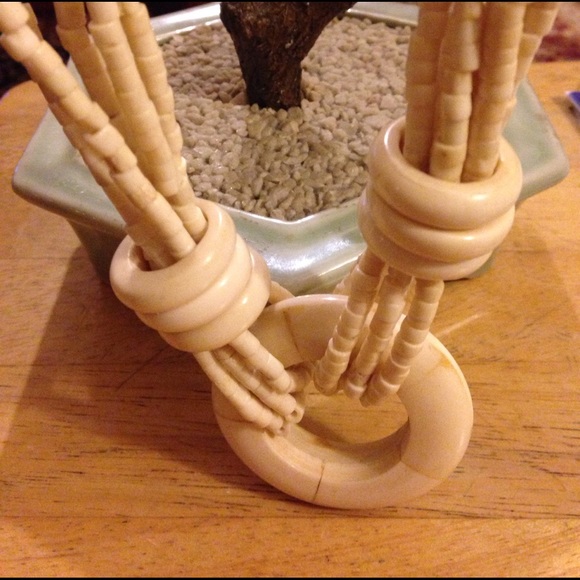 antique Jewelry - Antique  yak bone necklace