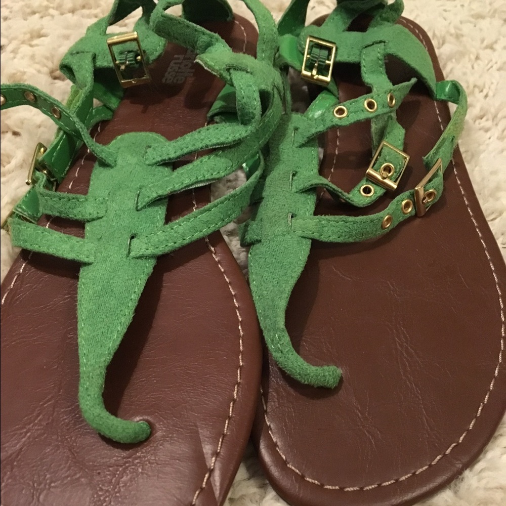 Green sandals