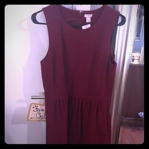 J. Crew Ponte Dress - Burgundy