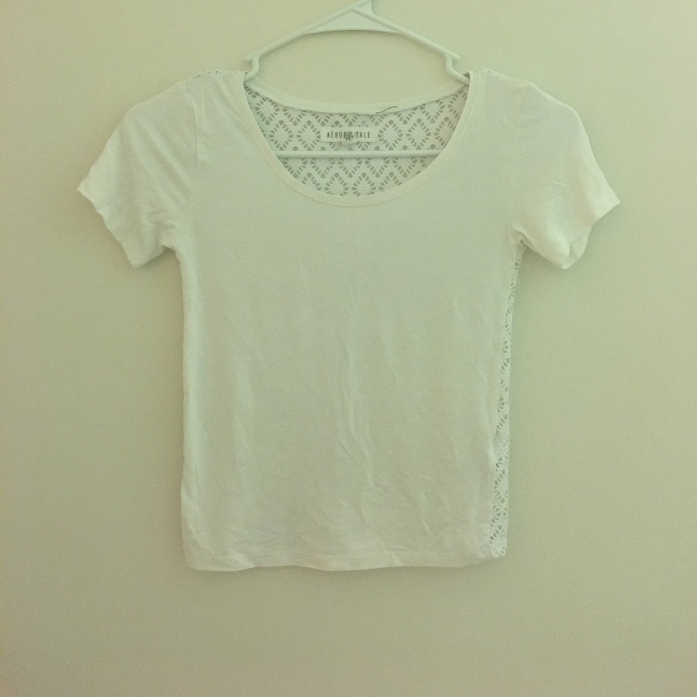 Aeropostale Juniors Geometric Cutout Top