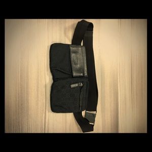Gucci Canvas Black Belt Bag