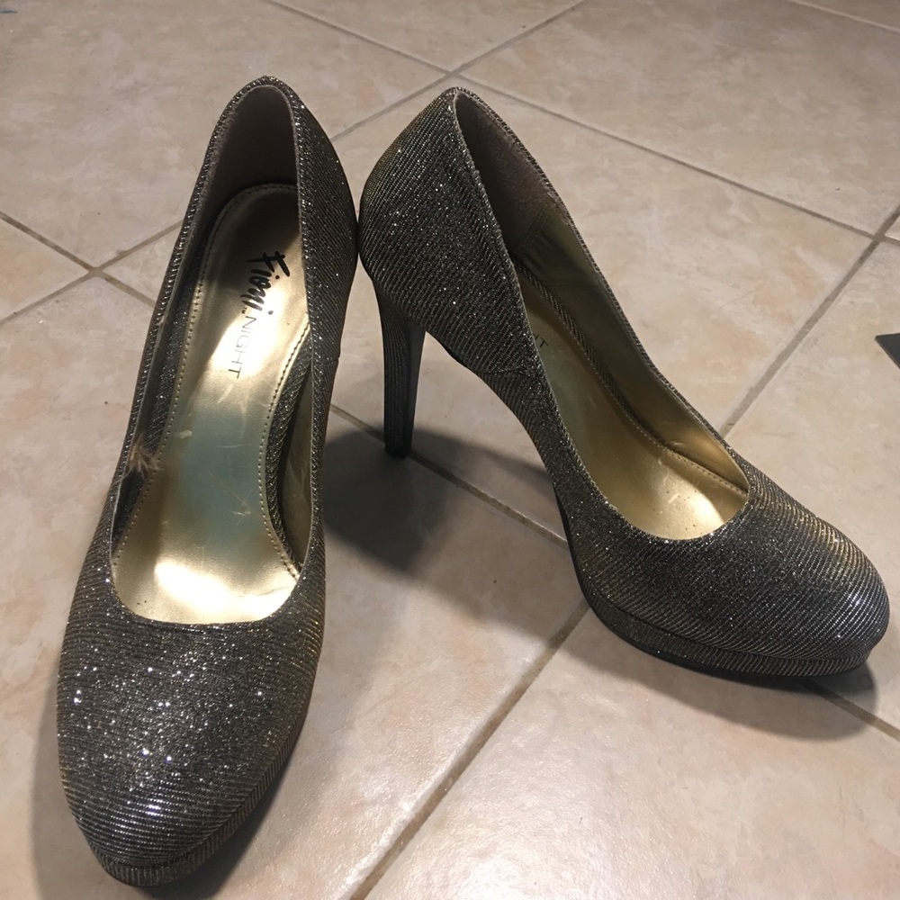 Silver to Gold Sparkle 4" heel