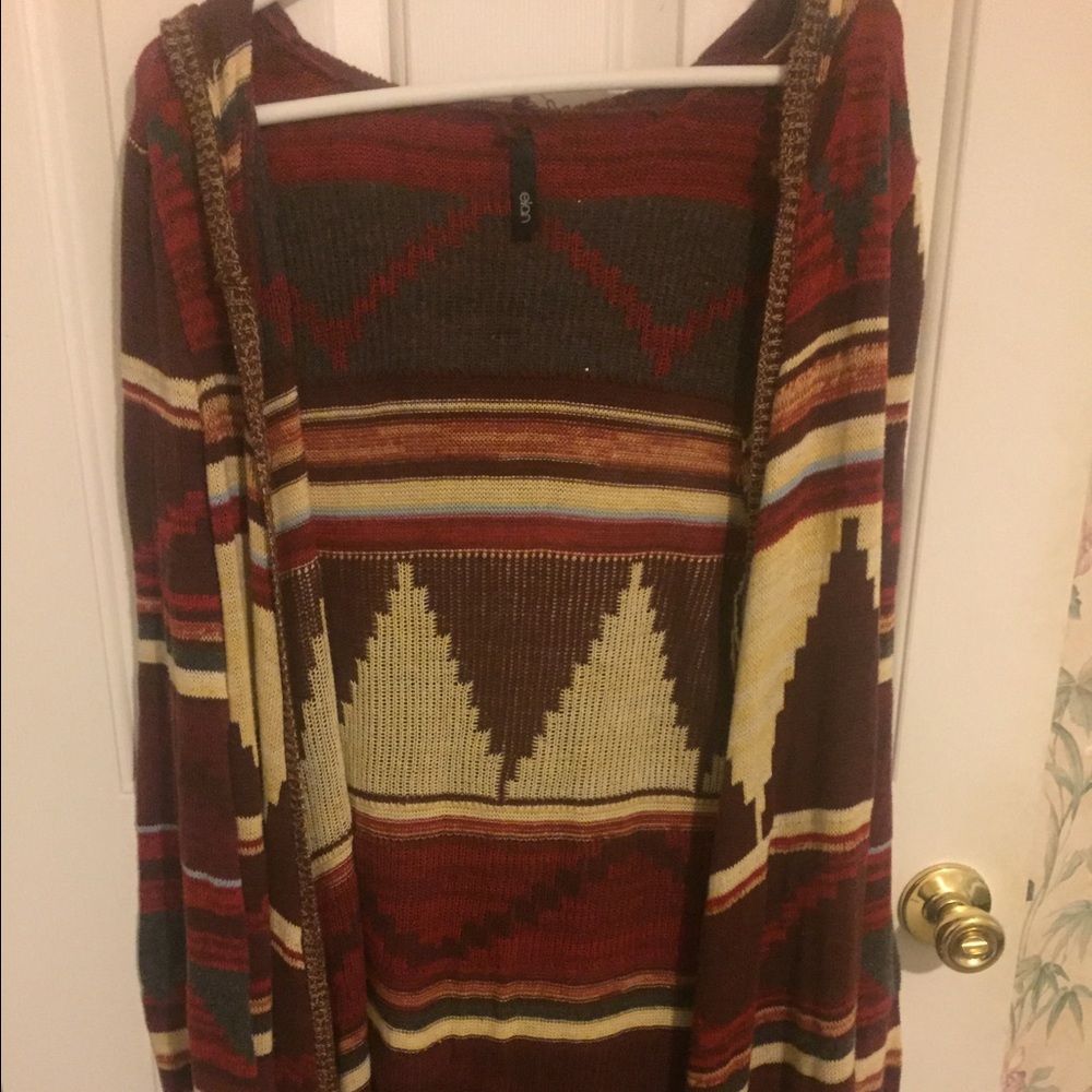 FLOWY HOODED CARDIGAN