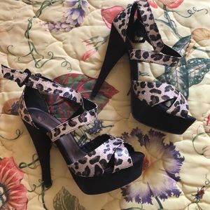 Leopard high heel
