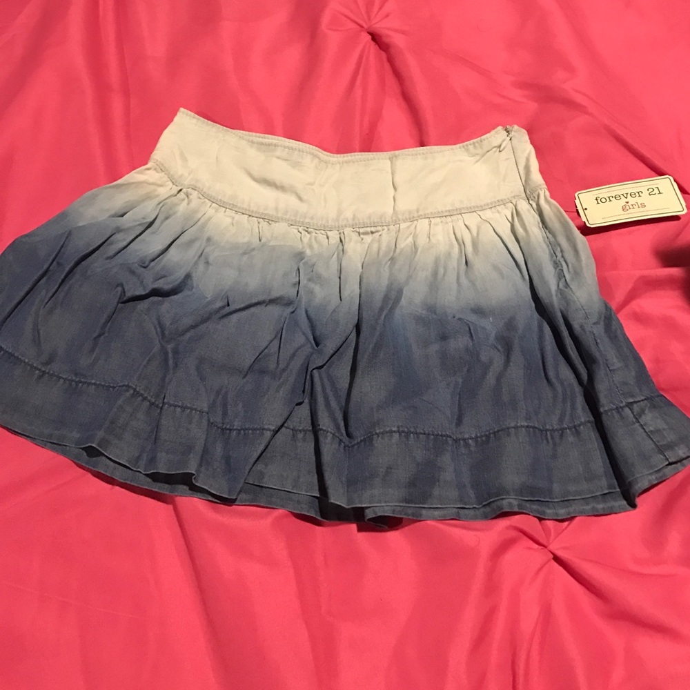Girls denim ombré skirt