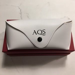 Authentic AQS White Sunglass Case