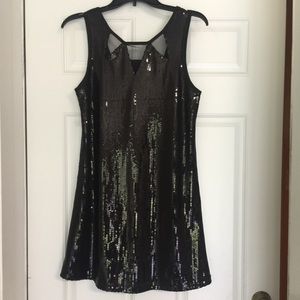 Black sequin party dress