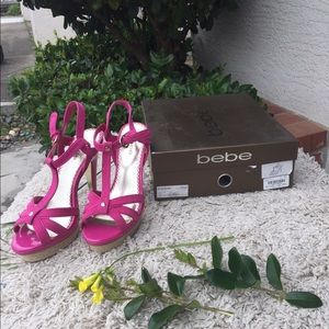 Bebe pink heel-worn once!