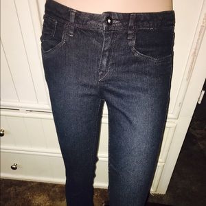 Girls size 101/2 Levi skinny jeans dark blue denim