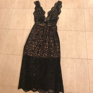 Black lace dress