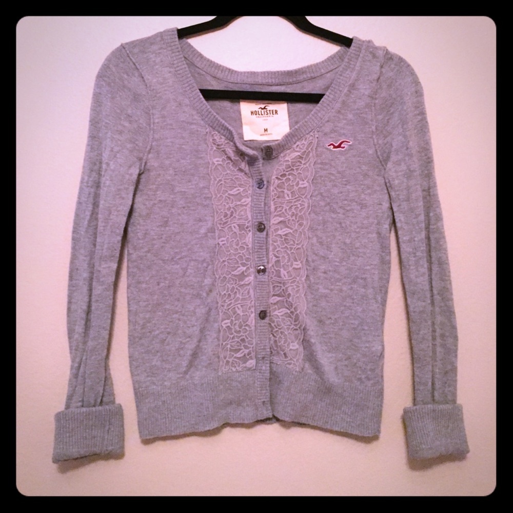 Gray cardigan