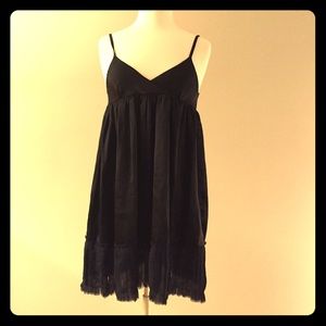 Black silk Dino and Lucia slip dress | size XS