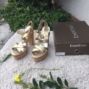 Gold heels perfect for a night on the town!