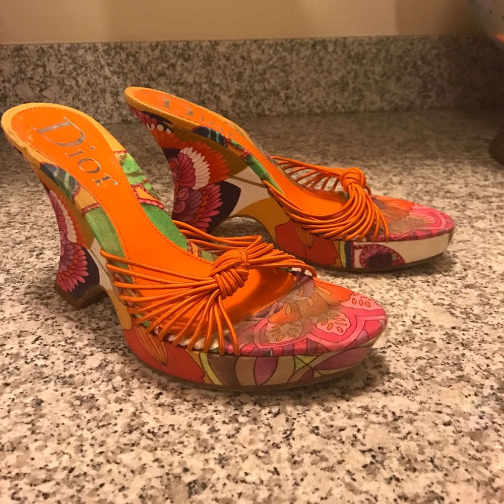 Floral Dior Wedges