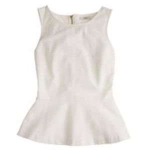 J-crew peplum top in white sz M