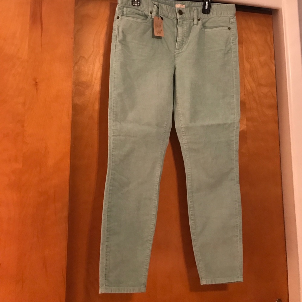 JCrew skinny teal cords