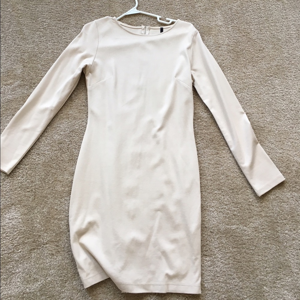 Lulus Nude Longsleeve Bodycon, Size L
